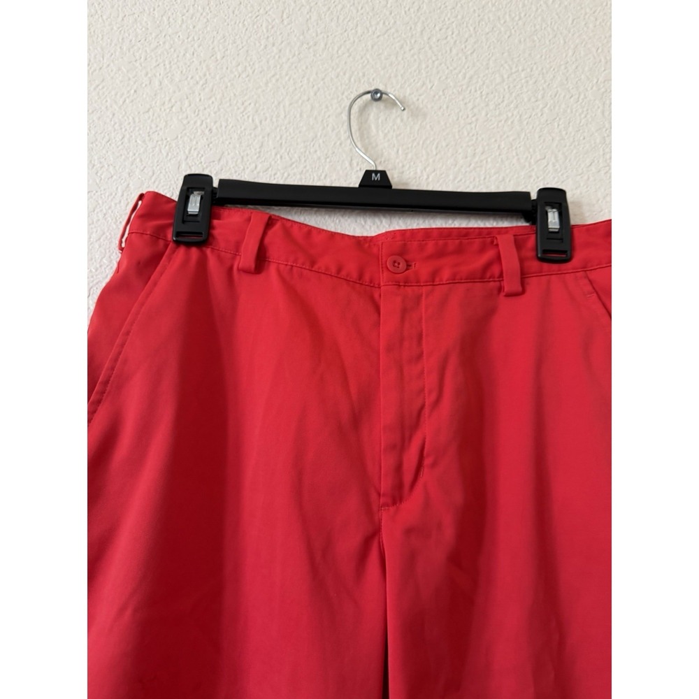 Nike Dri-Fit Golf Chino Shorts Mens 30 Red Performance Athletic Flat Front - Picture 4 of 16